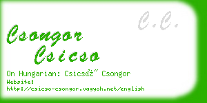 csongor csicso business card